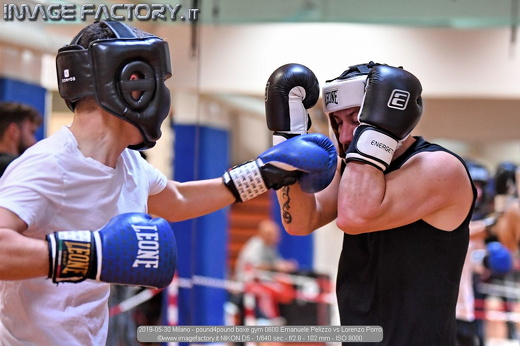 2019-05-30 Milano - pound4pound boxe gym 0600 Emanuele Pelizzo vs Lorenzo Porro